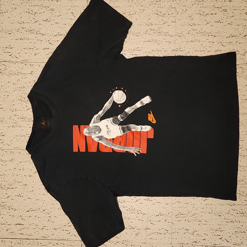 Nike Air Jordan Micheal Jordan Black Full Graphic Spellout T-Shirt Vintage Y2K